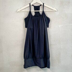 Lululemon Women's No Limits Tank Top Black Built In Bra Racerback Size 4